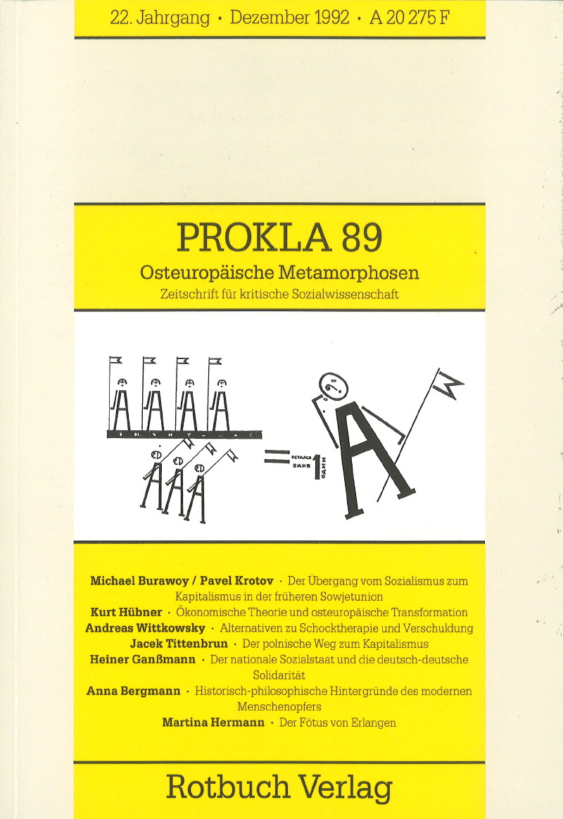 					Ansehen Bd. 22 Nr. 89 (1992): Osteuropäische  Metamorphosen
				