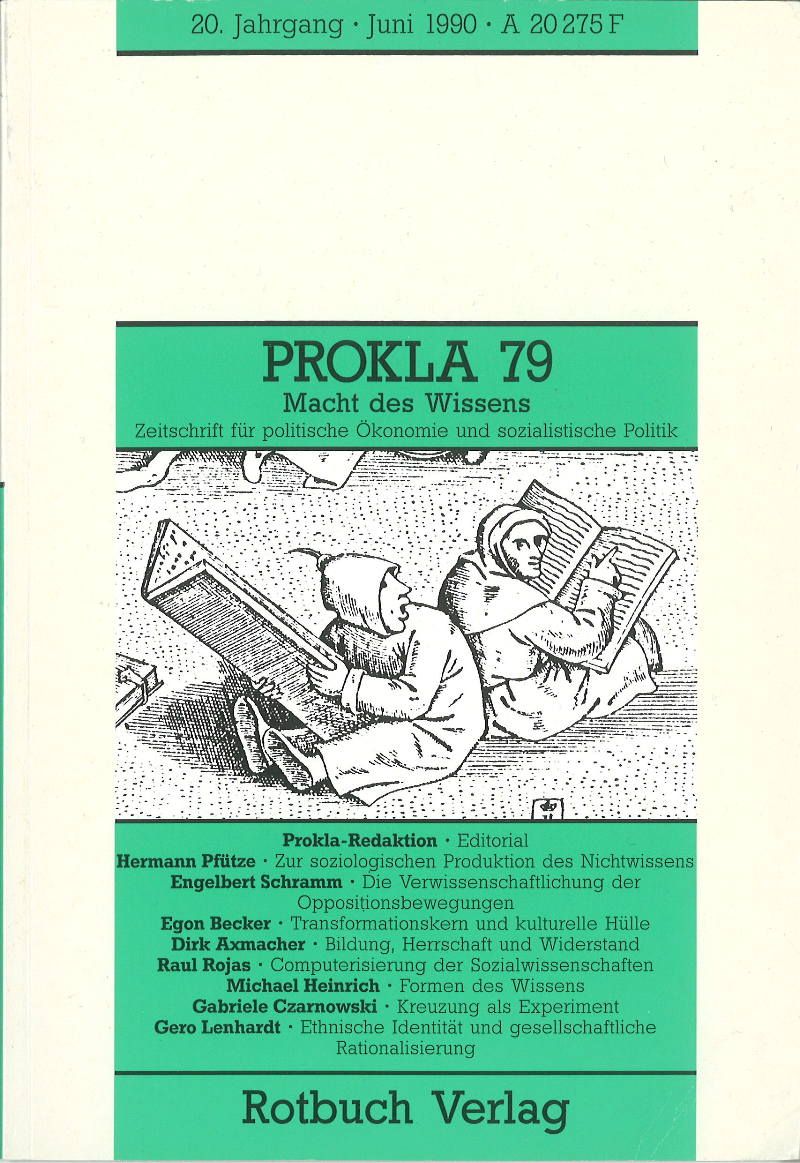 					Ansehen Bd. 20 Nr. 79 (1990): Macht des Wissens
				