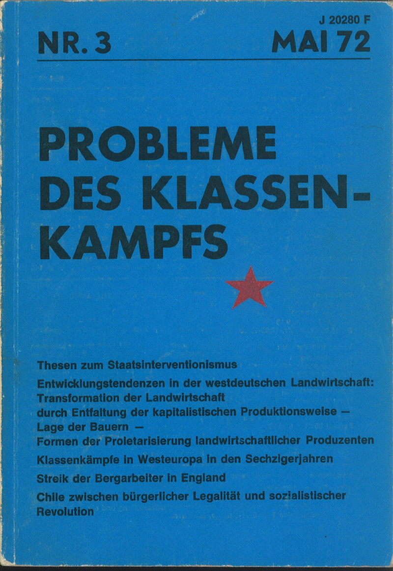 					Ansehen Bd. 2 Nr. 3 (1972): Probleme des Klassenkampfes
				