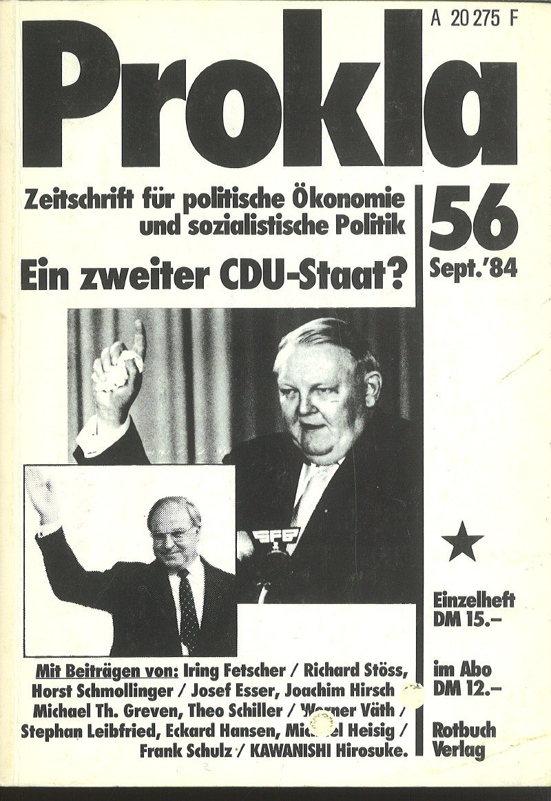 					Ansehen Bd. 14 Nr. 56 (1984): Ein zweiter CDU-Staat?
				
