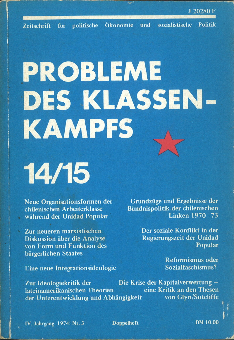 					Ansehen Bd. 4 Nr. 14/15 (1974): Probleme des Klassenkampfs
				