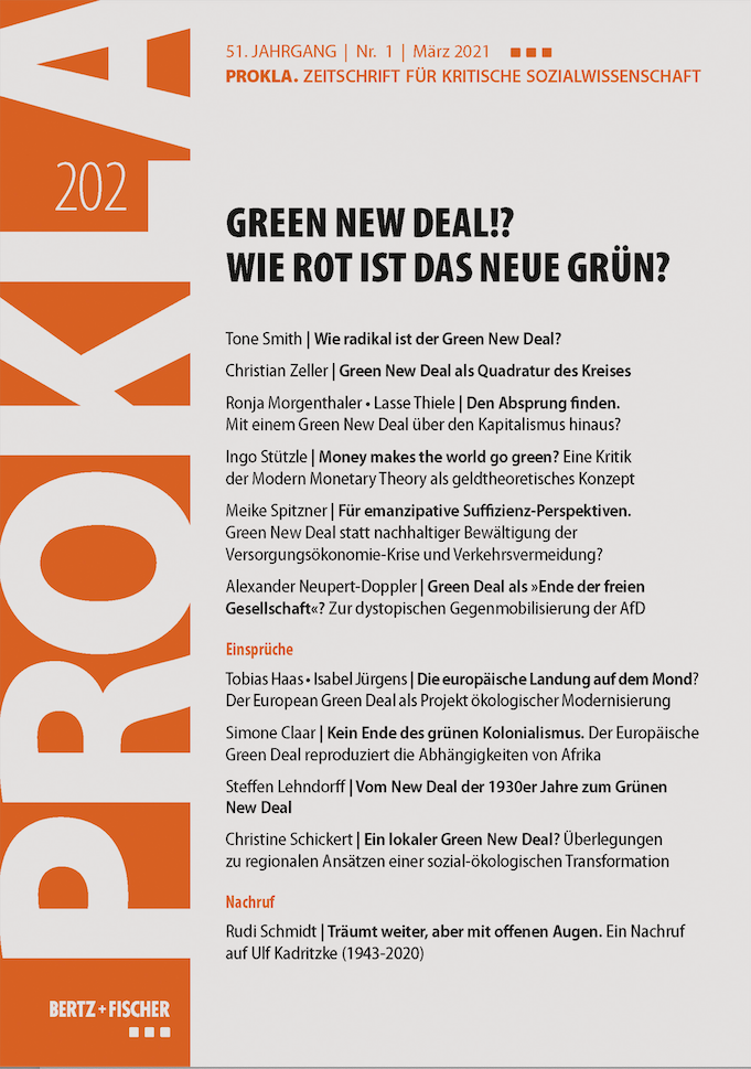 					View Vol. 51 No. 202 (2021): Green New Deal!? How red is the new green?
				