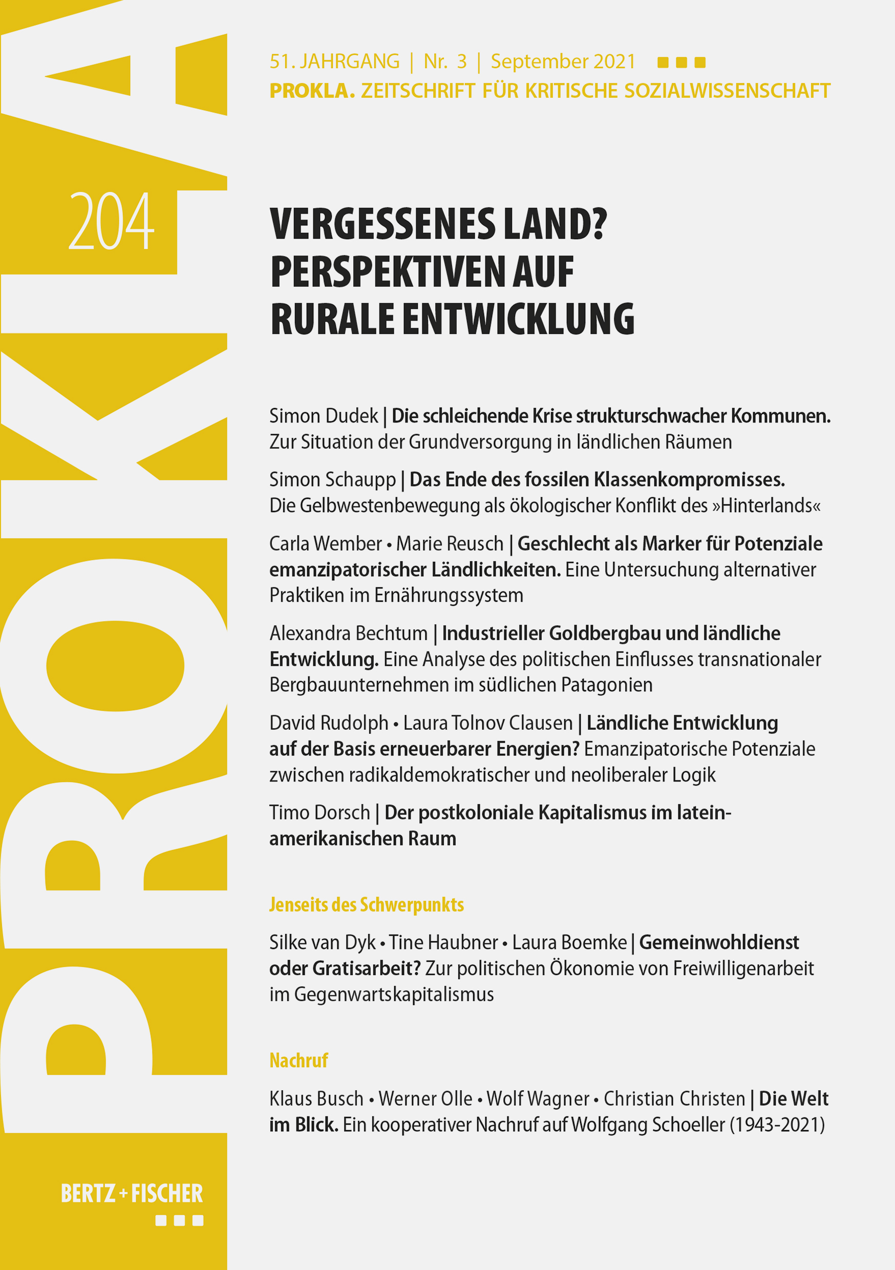 					Ansehen Bd. 51 Nr. 204 (2021): Vergessenes Land? Perspektiven auf rurale Entwicklung 
				