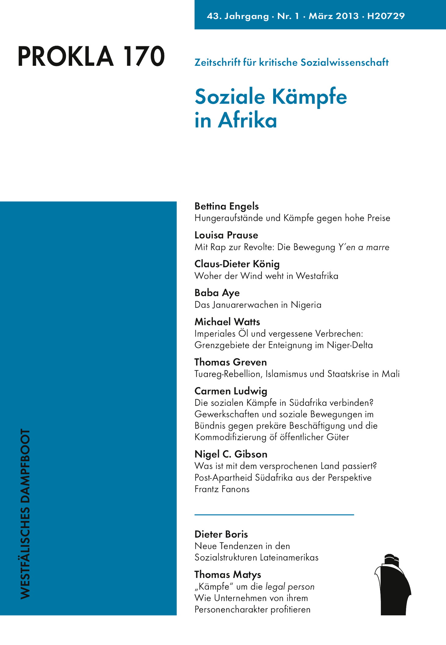 					Ansehen Bd. 43 Nr. 170 (2013): Soziale Kämpfe in Afrika
				