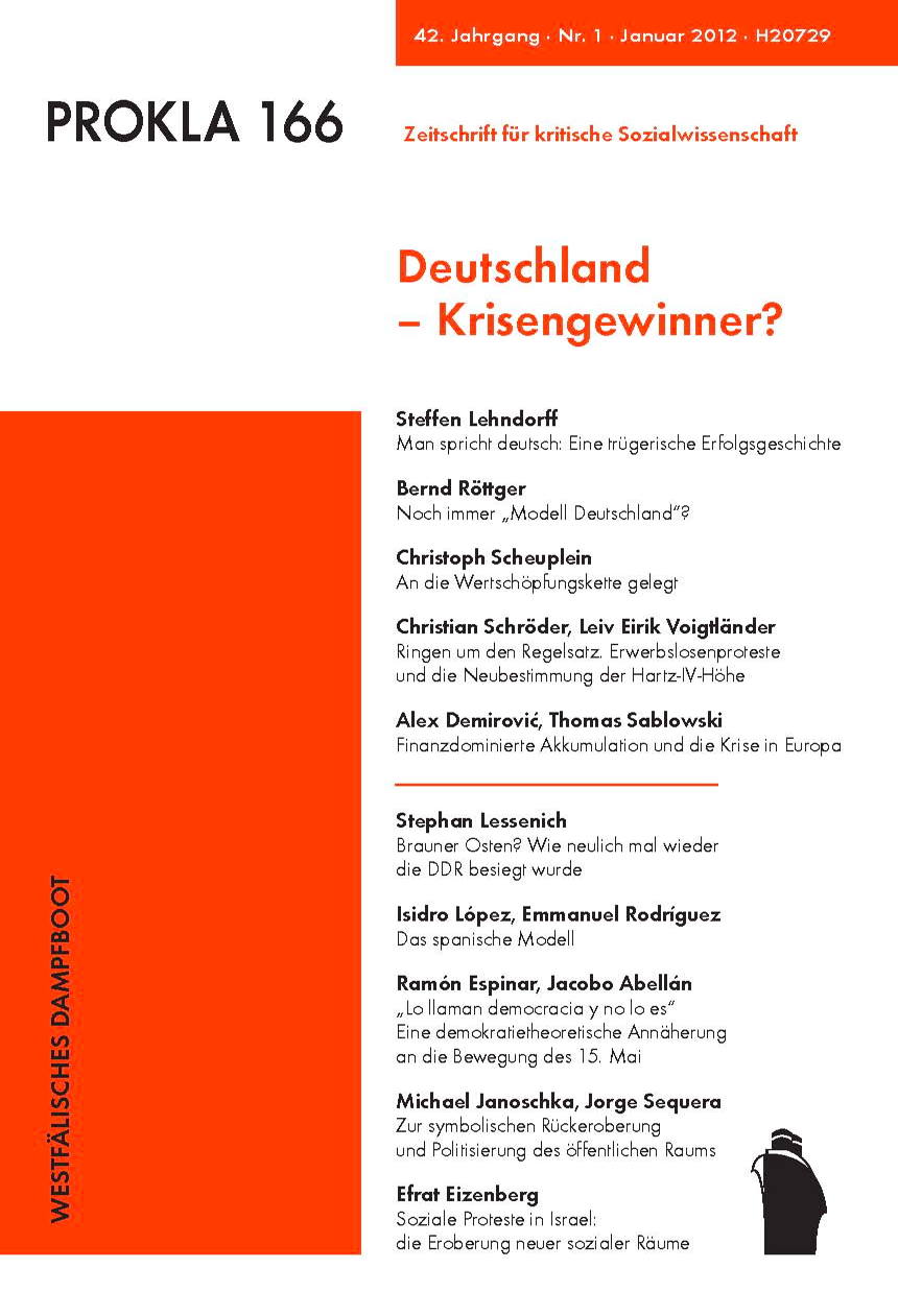 					View Vol. 42 No. 166 (2012): Deutschland – Krisengewinner?
				