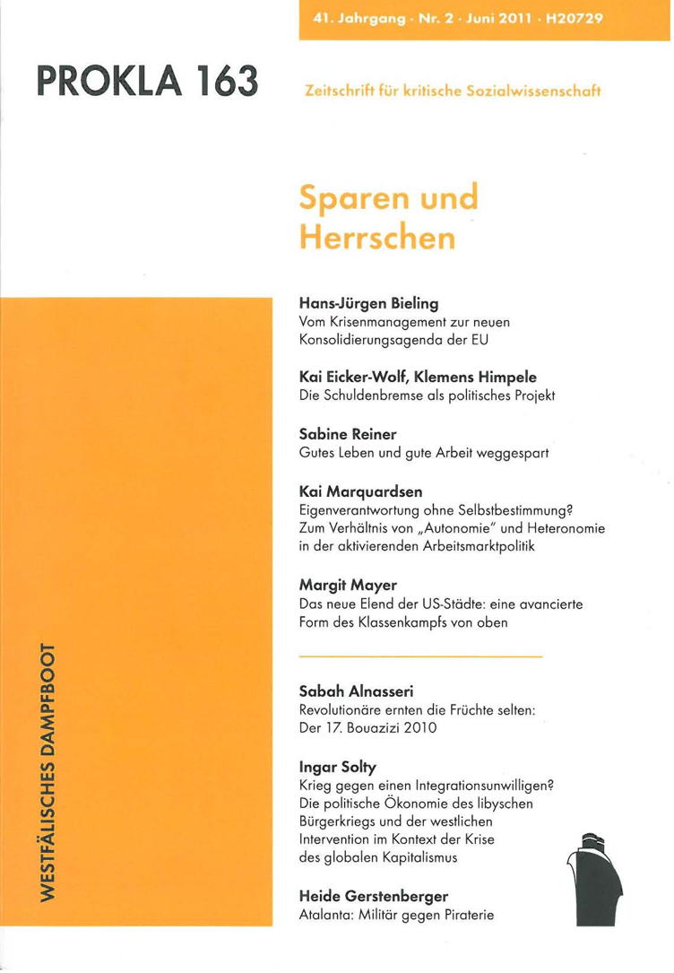 					View Vol. 41 No. 163 (2011): Sparen und Herrschen
				