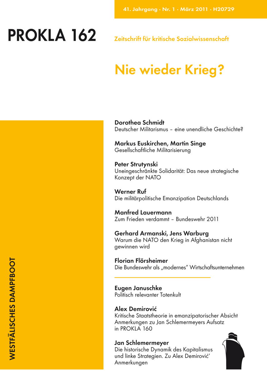 					View Vol. 41 No. 162 (2011): Nie wieder Krieg?
				