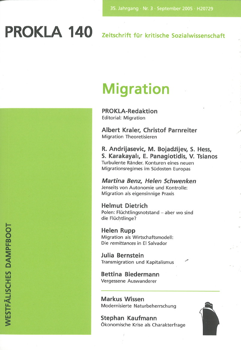 					Ansehen Bd. 35 Nr. 140 (2005): Migration
				