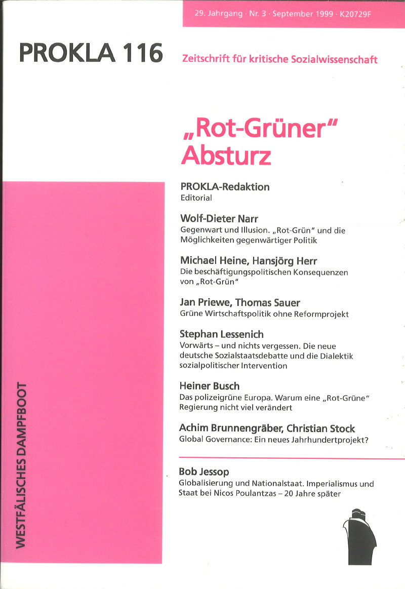 					Ansehen Bd. 29 Nr. 116 (1999): „Rot-Grüner“ Absturz
				