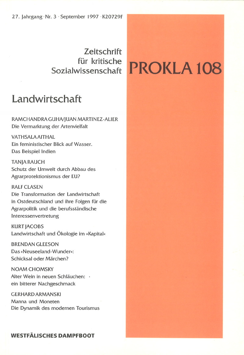 					Ansehen Bd. 27 Nr. 108 (1997): Landwirtschaft
				