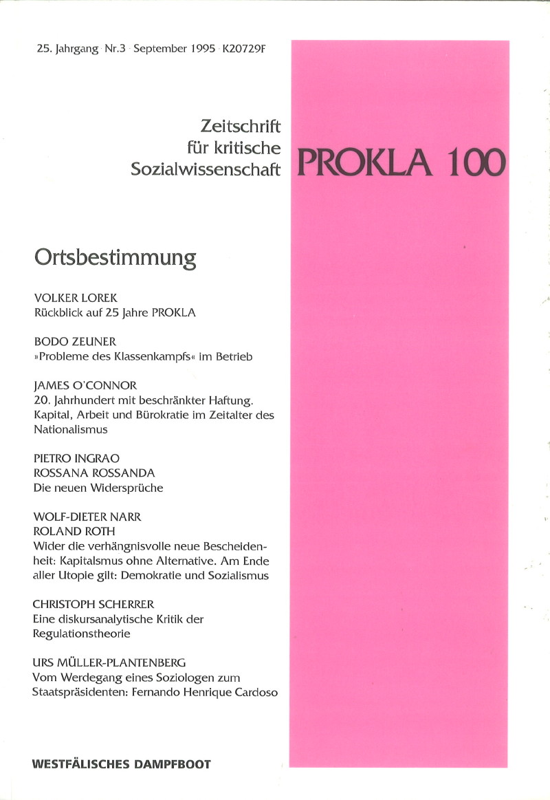 					Ansehen Bd. 25 Nr. 100 (1995): Ortsbestimmung
				