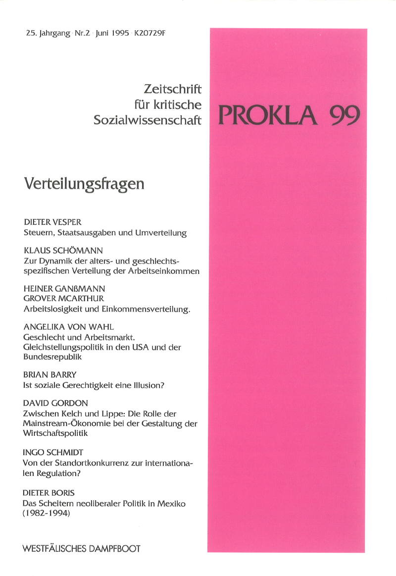					Ansehen Bd. 25 Nr. 99 (1995): Verteilungsfragen
				