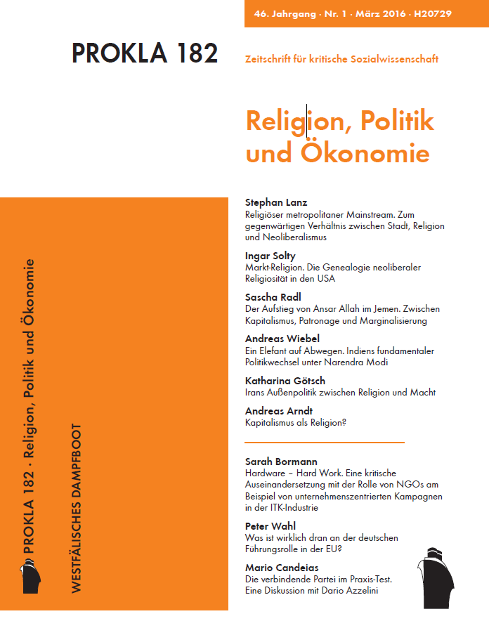 					Ansehen Bd. 46 Nr. 182 (2016): Religion, Ökonomie und Politik
				